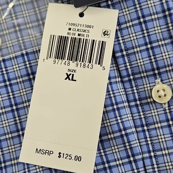 Polo Ralph Lauren Performance Shirt Men's XL Blue Plaid Classic Fit Wicking NEW - Picture 9 of 16